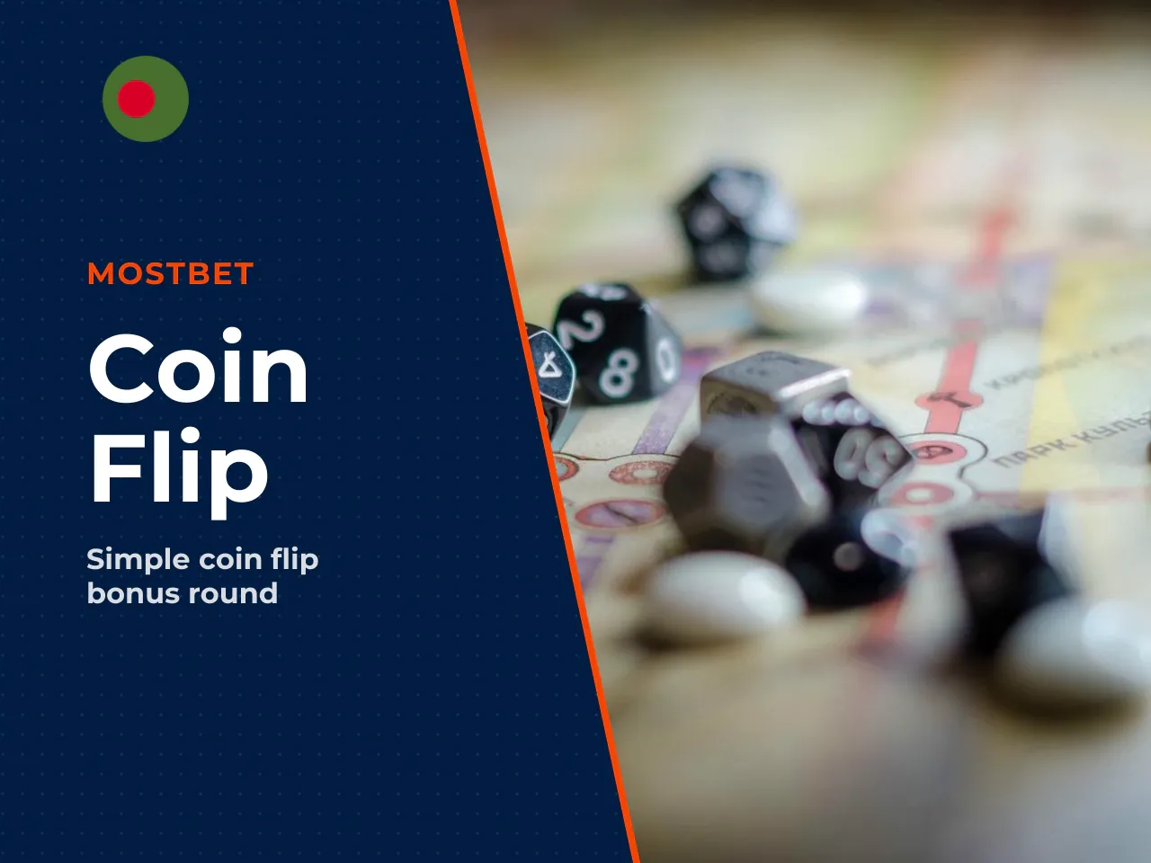**Coin Flip** is the simplest bonus round. A screen displays a coin with a red side and a blue side, each showing a multiplier. The coin is flipped, and whichever side faces up determines the payout. 